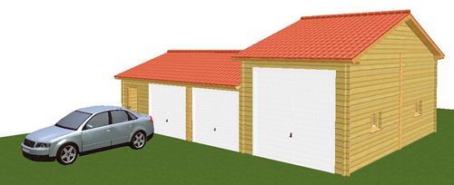 grand garage en bois 