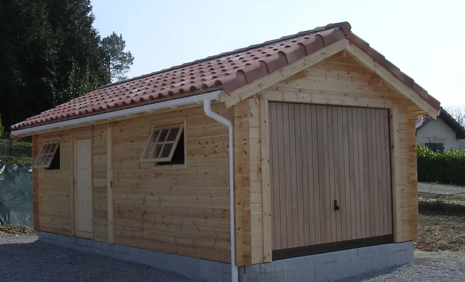 Garage une place en madriers